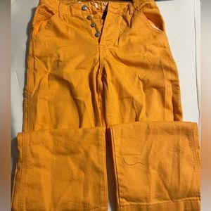 Orange wide leg  jeans!